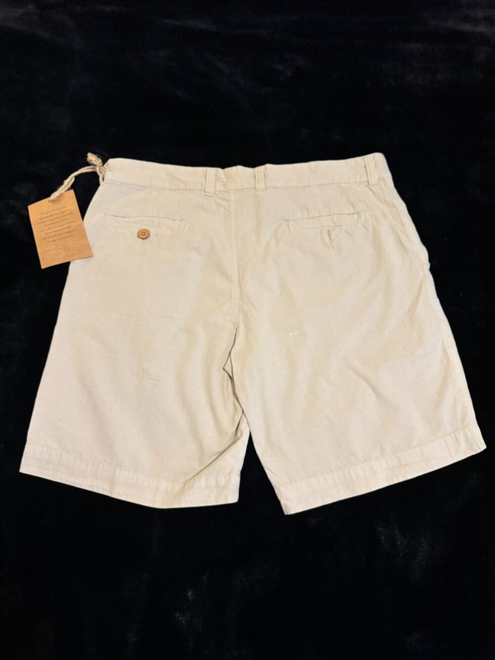 Vintage 1946 Washed Stoned & Beaten Size 36 Men's Khaki Shorts NWT - Picture 2 of 8